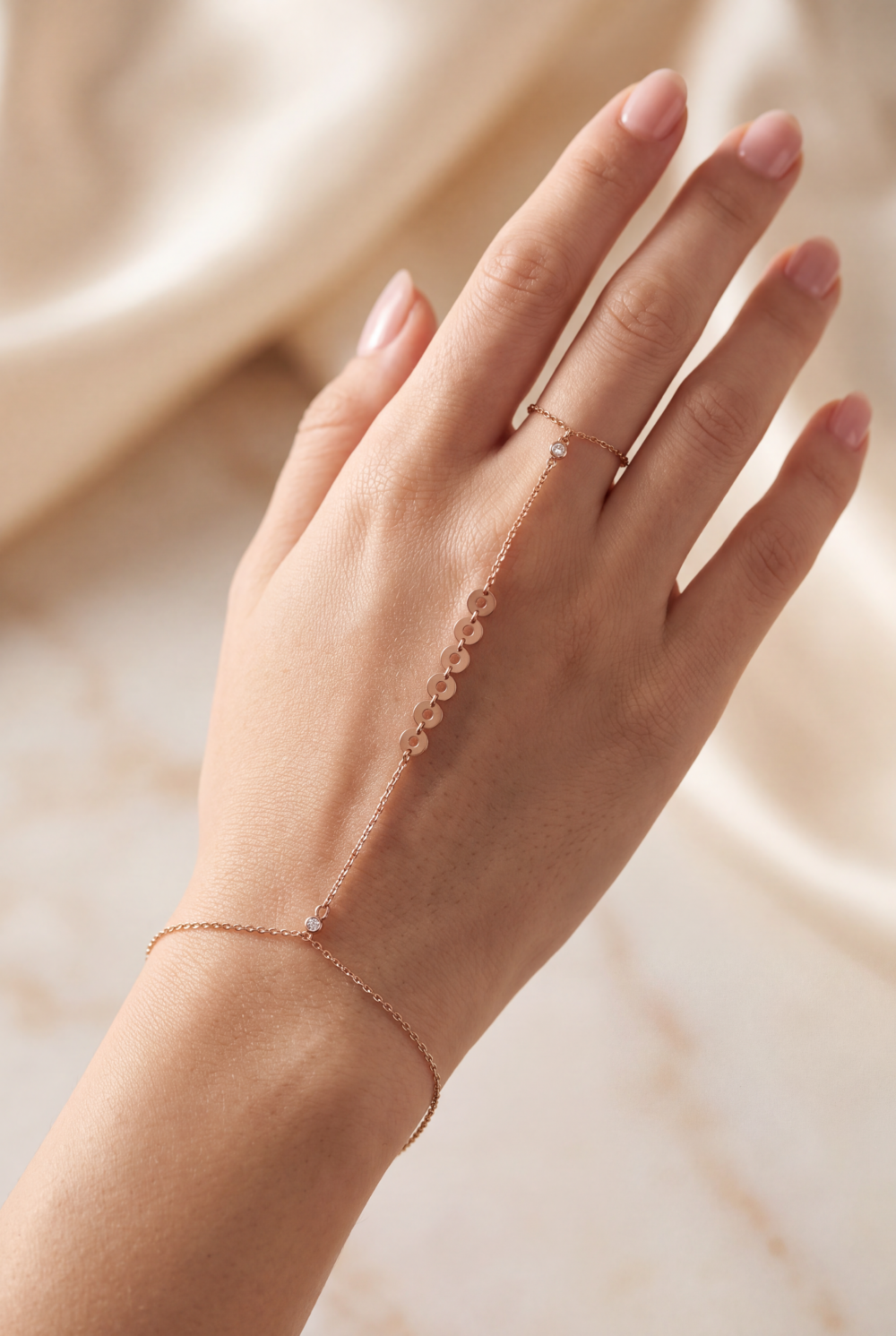 Gourmette Bague Élégance – Or Rose 18K